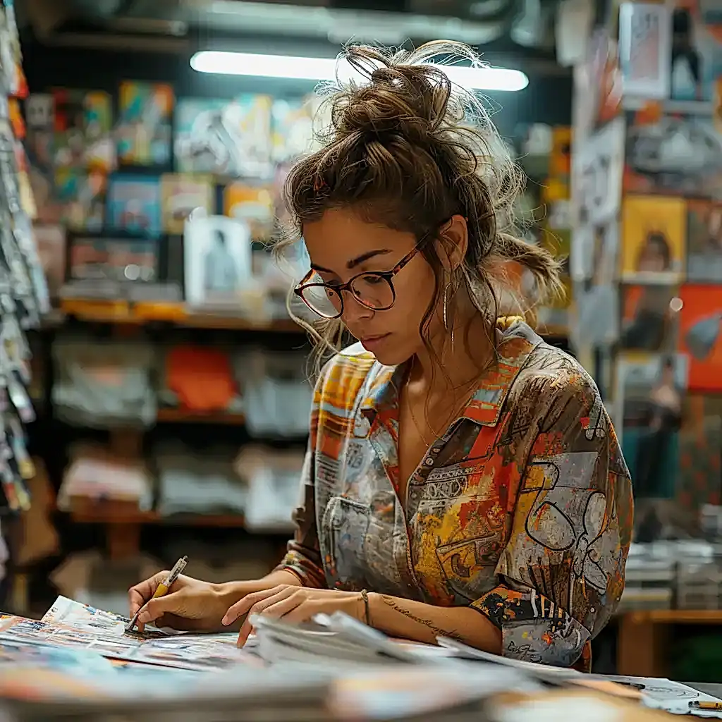 Tişört Tasarımı Üzerinde Çalışan Tasarımcı